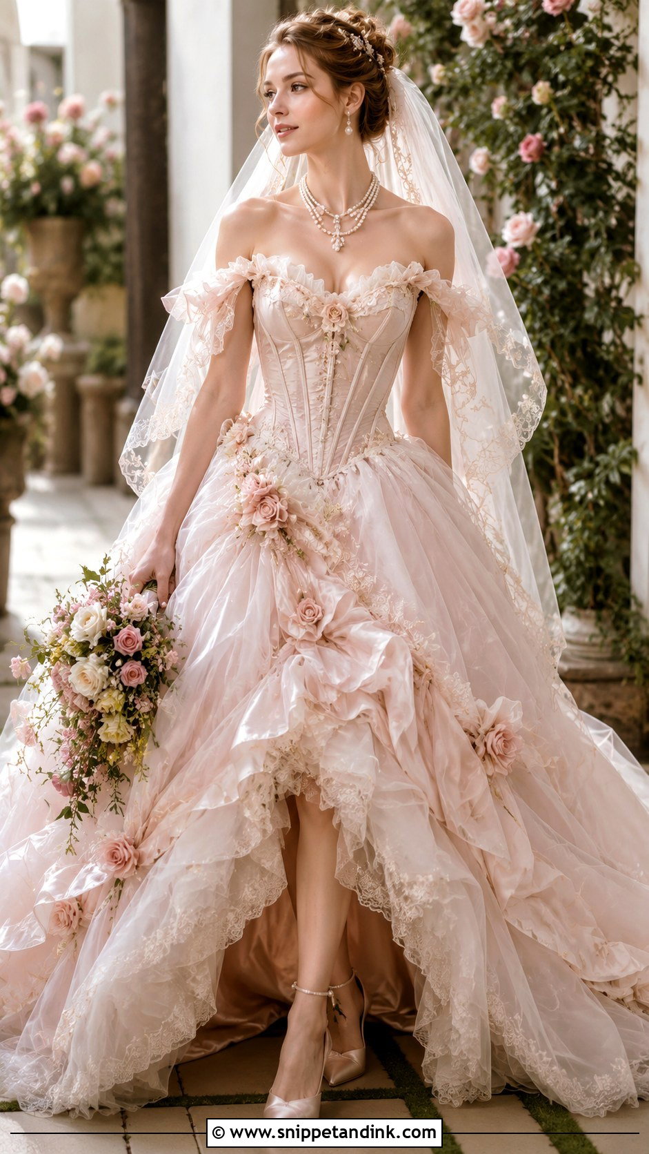 Rococo Pink Wedding Dress - Snippet and Ink - 25 Rococo Wedding Dress Ideas