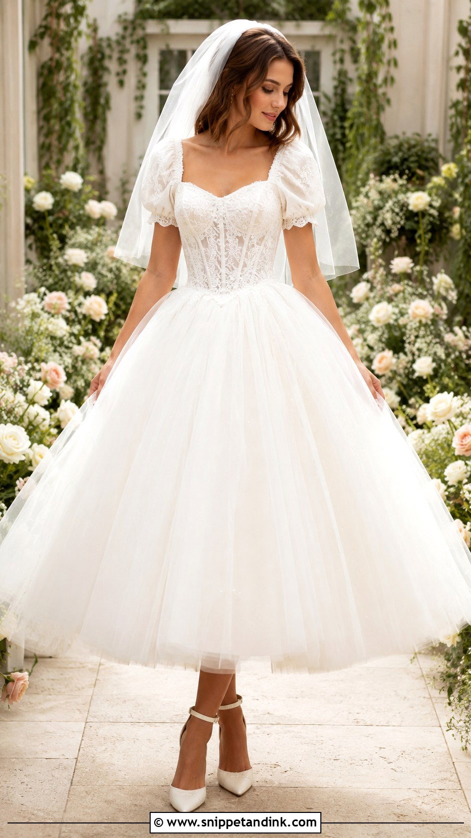Rococo Short Sleeve Wedding Dress - Snippet and Ink - 25 Rococo Wedding Dress Ideas