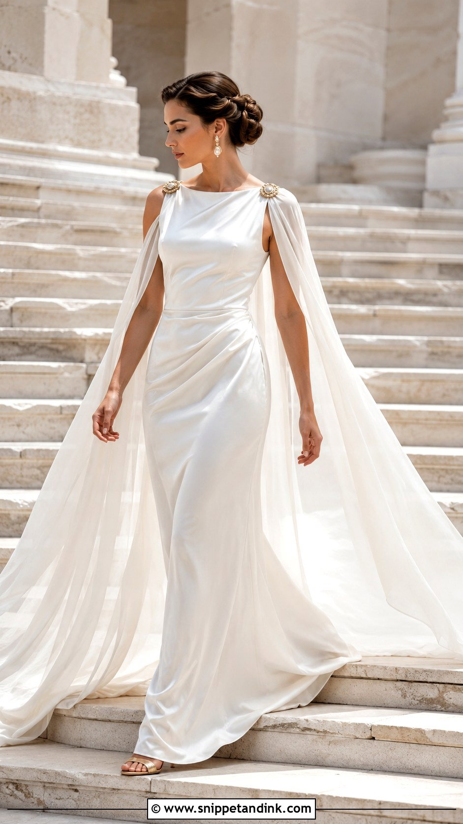 Roman Wedding Dress With Cape - Snippet and Ink - 20 Roman Wedding Dress Ideas