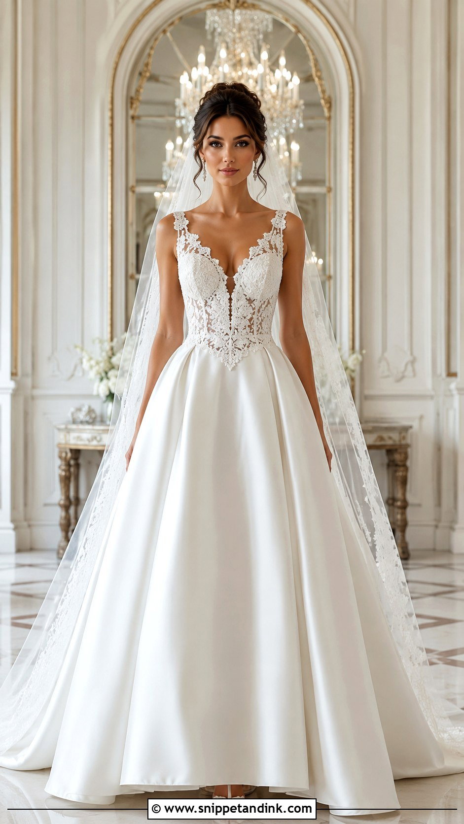 Romantic Basque Waist Wedding Dress - Snippet and Ink - 20 Romantic Wedding Dresses