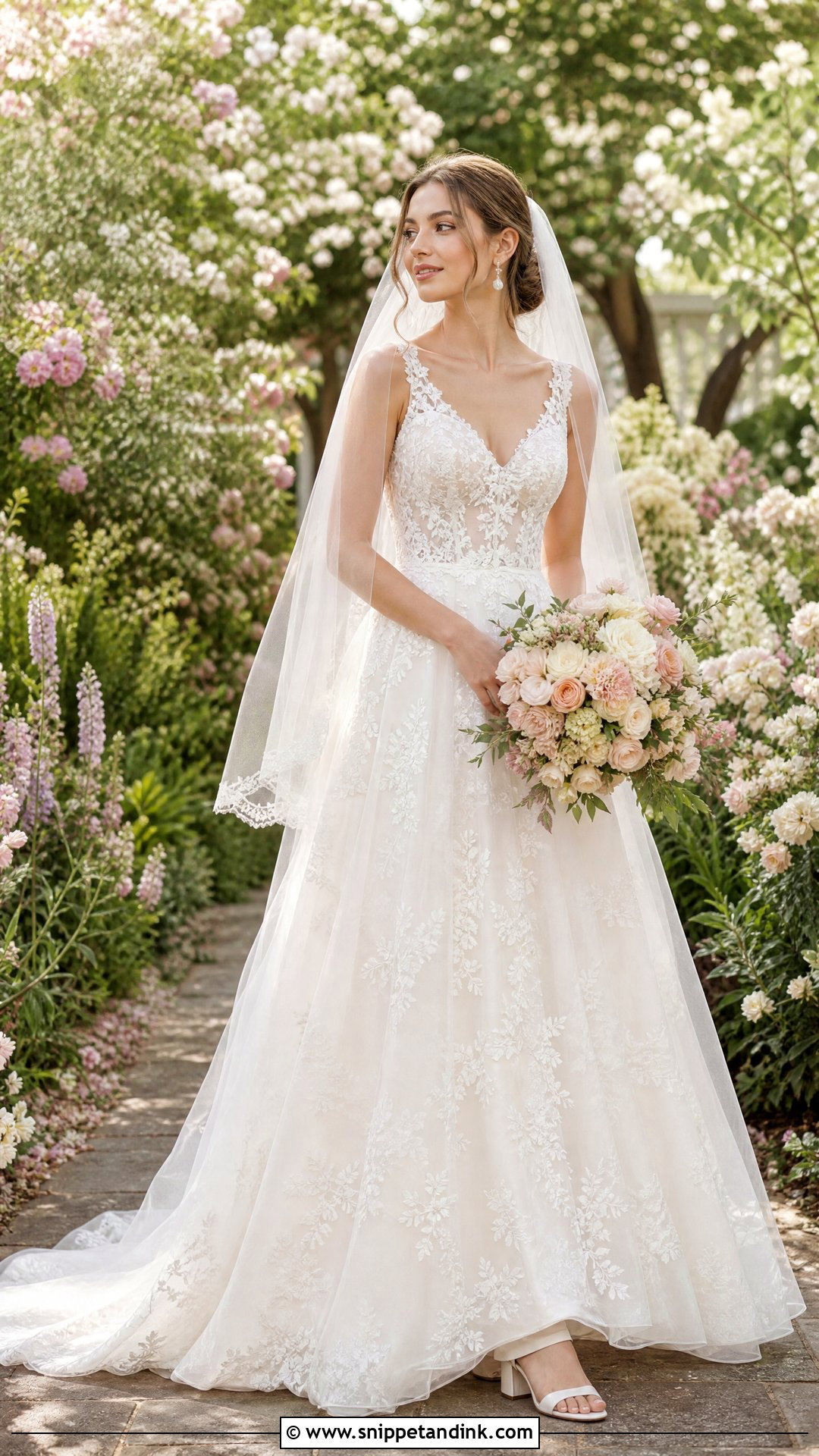 Romantic Garden Wedding Dress - Snippet and Ink - 20 Wedding Dress Theme Ideas
