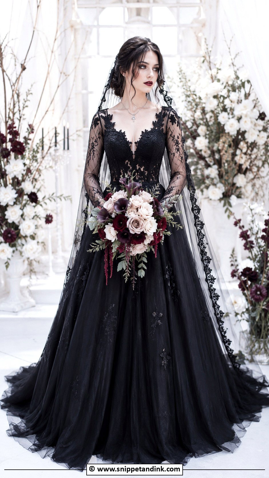 Romantic Goth Wedding Dress - Snippet and Ink - 25 Goth Wedding Dresses