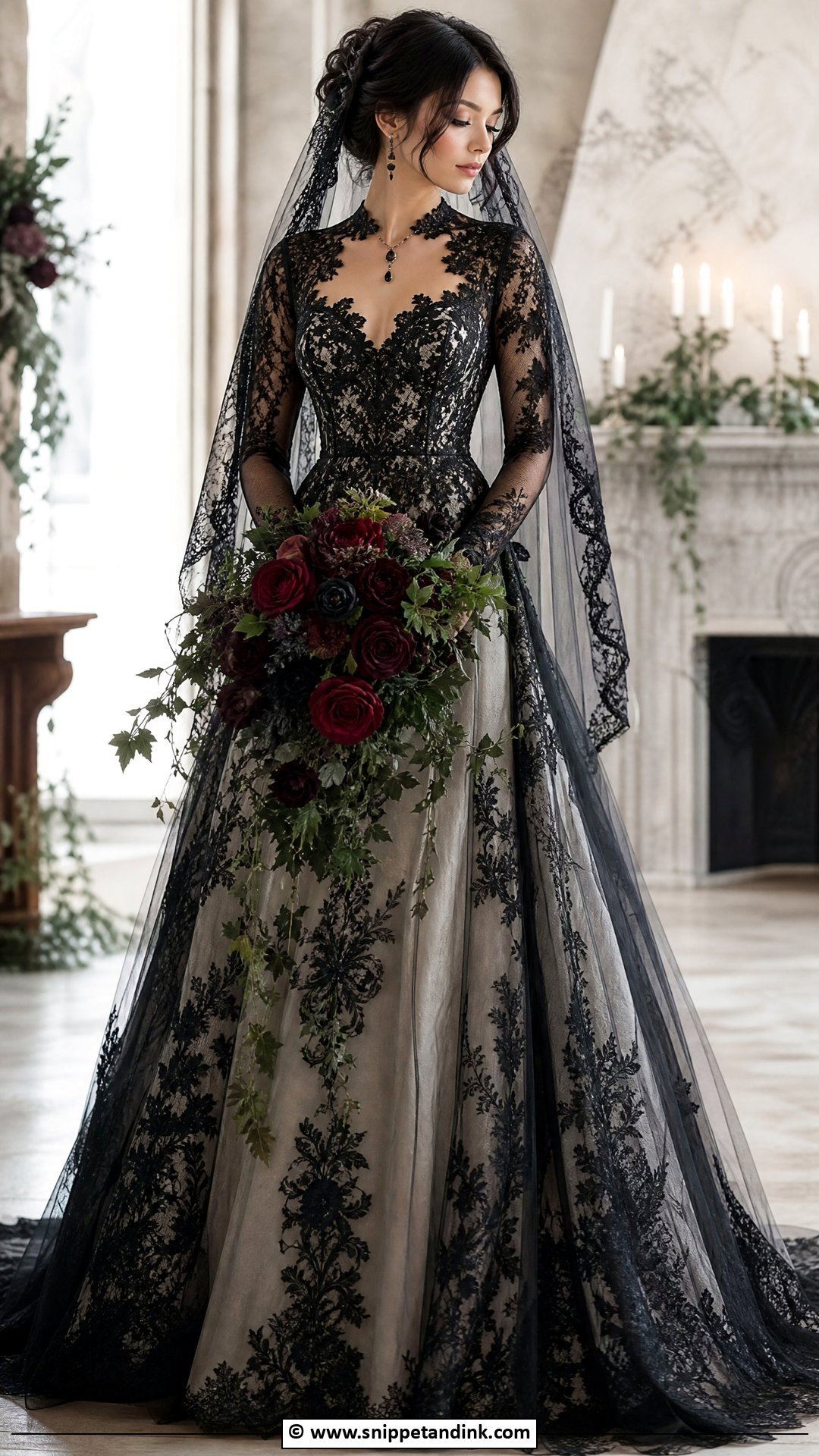 Romantic Gothic Wedding Dress - Snippet and Ink - 35 Gothic Wedding Dress Ideas