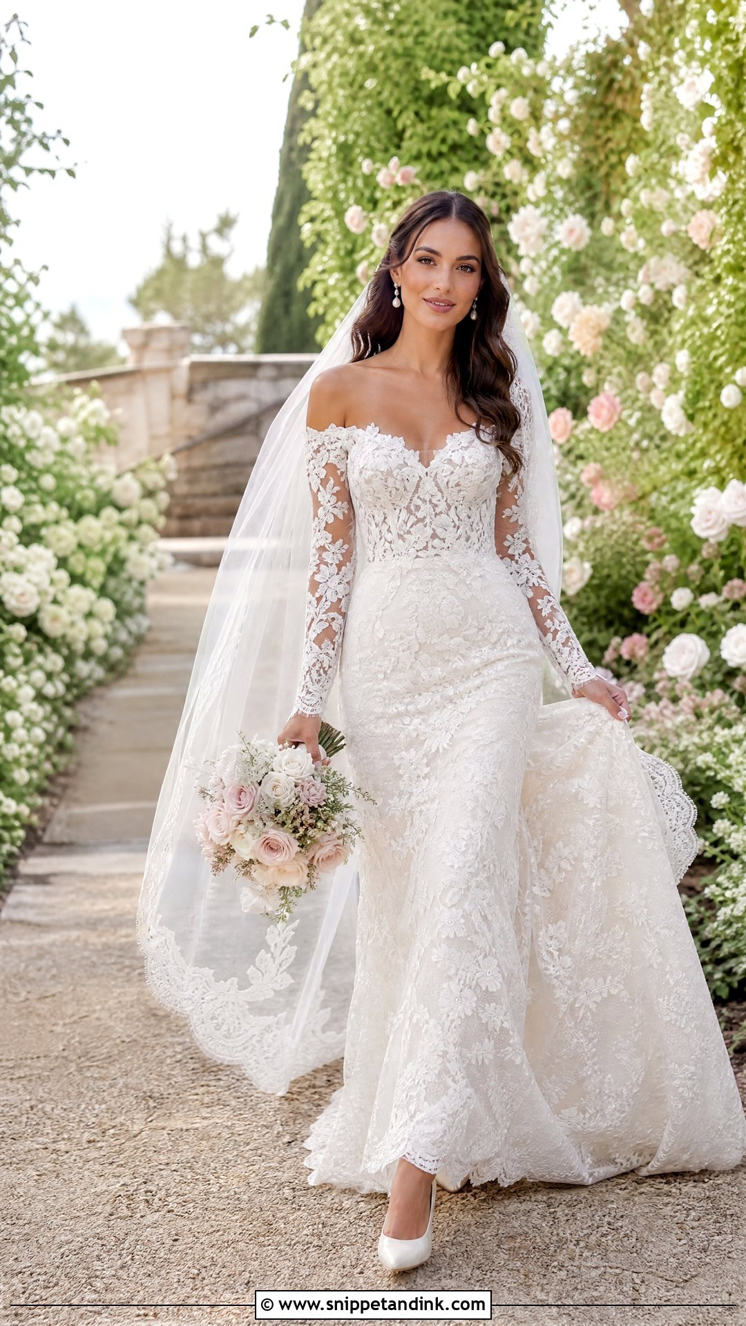Romantic Lace Wedding Gown - Snippet and Ink - 20 Wedding Gown Aesthetic Ideas