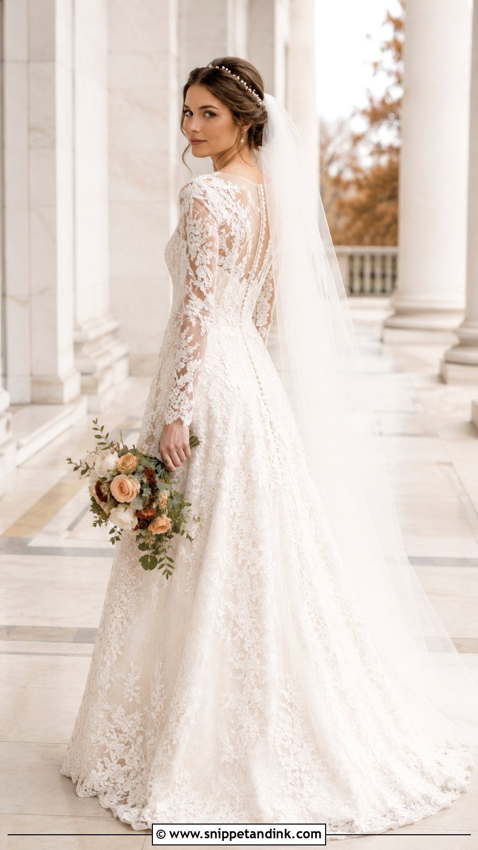 Romantic Long Sleeve Lace Wedding Dress - Snippet and Ink - 20 Romantic Wedding Dresses