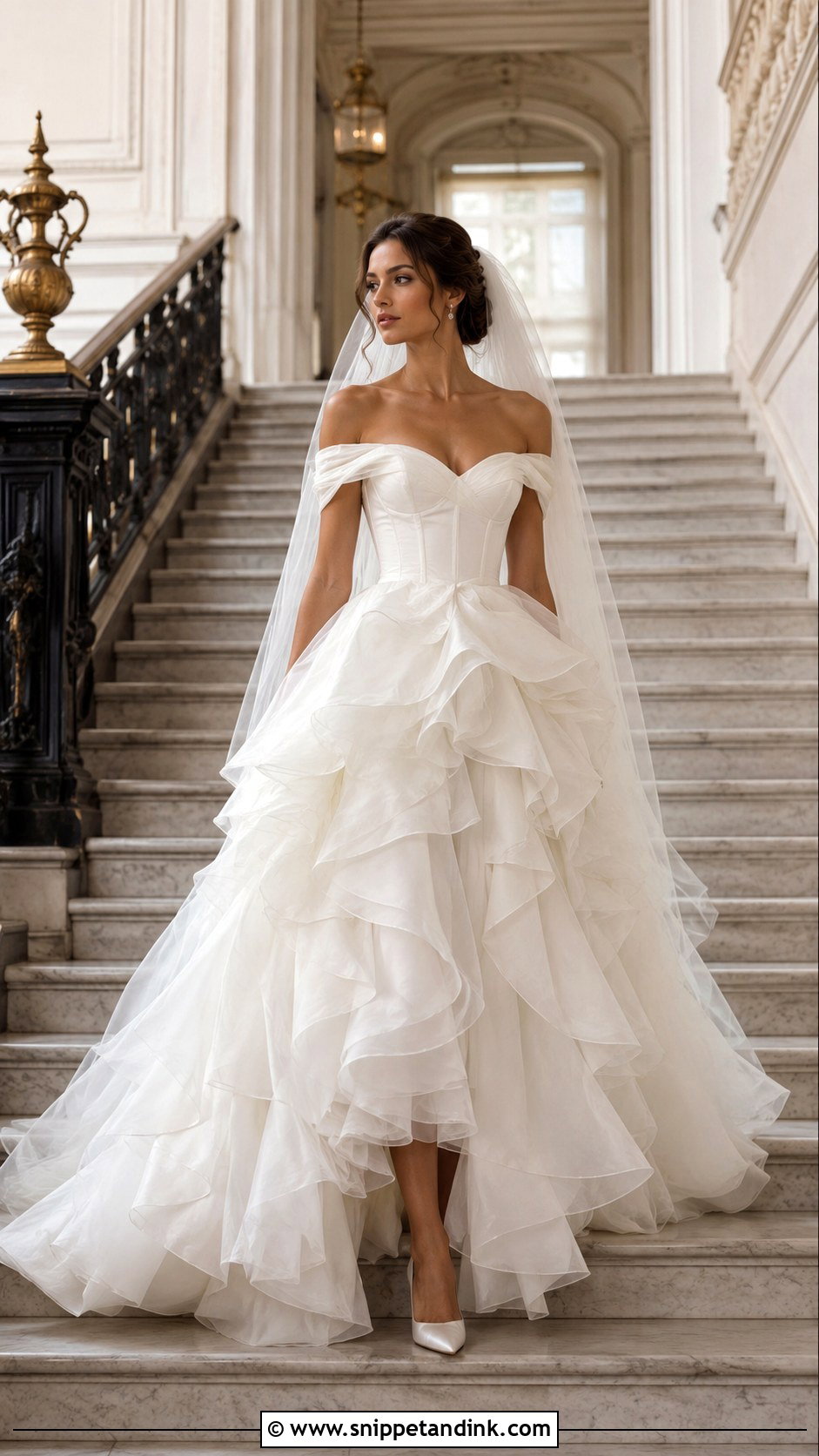 Romantic Ruffle Fall Wedding Gown - Snippet and Ink - 20 Fall Wedding Gowns
