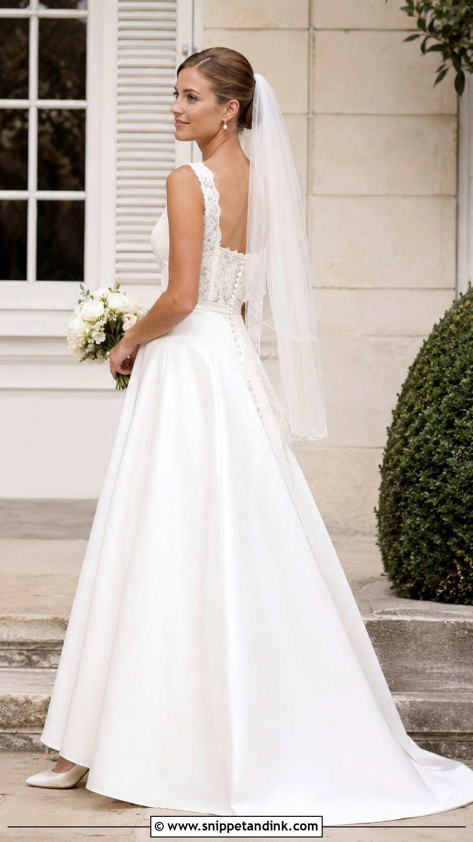 Romantic Square Neck Wedding Dress - Snippet and Ink - 20 Romantic Wedding Dresses