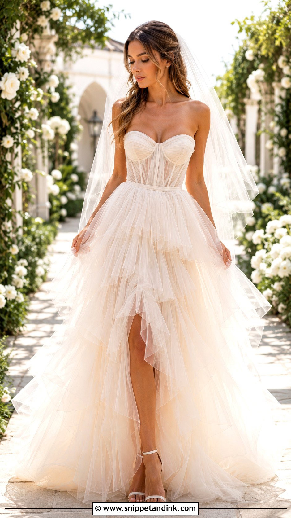 Romantic Tulle Bride Look - Snippet and Ink - 25 Bride Looks