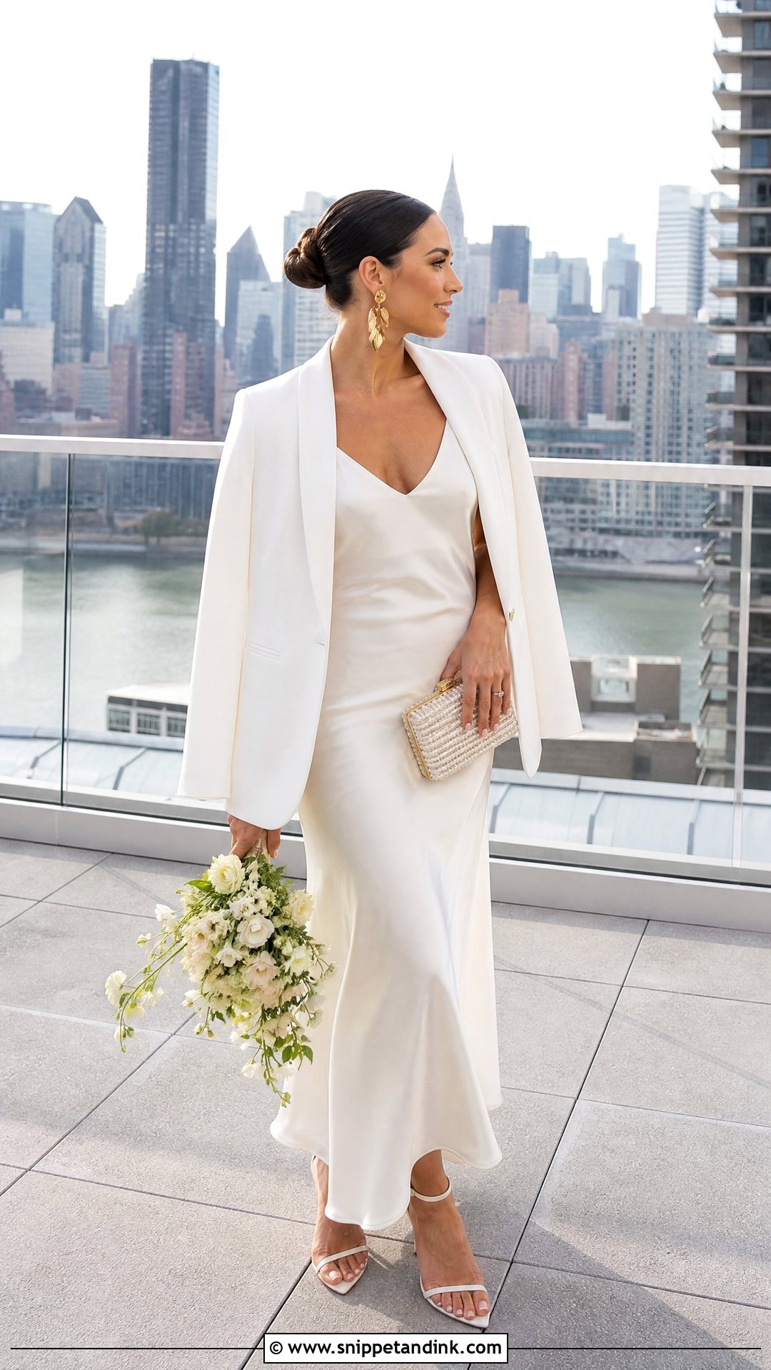 Rooftop Elopement Outfit - Snippet and Ink - 25 Elopement Outfit Ideas