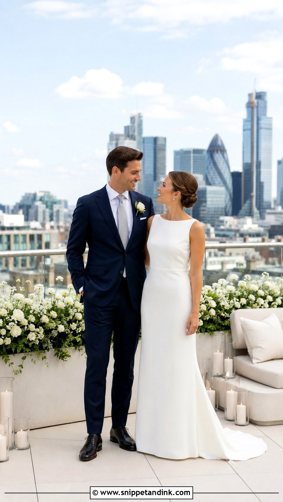 Rooftop London Wedding - Snippet and Ink - 20 London Wedding Aesthetic Ideas