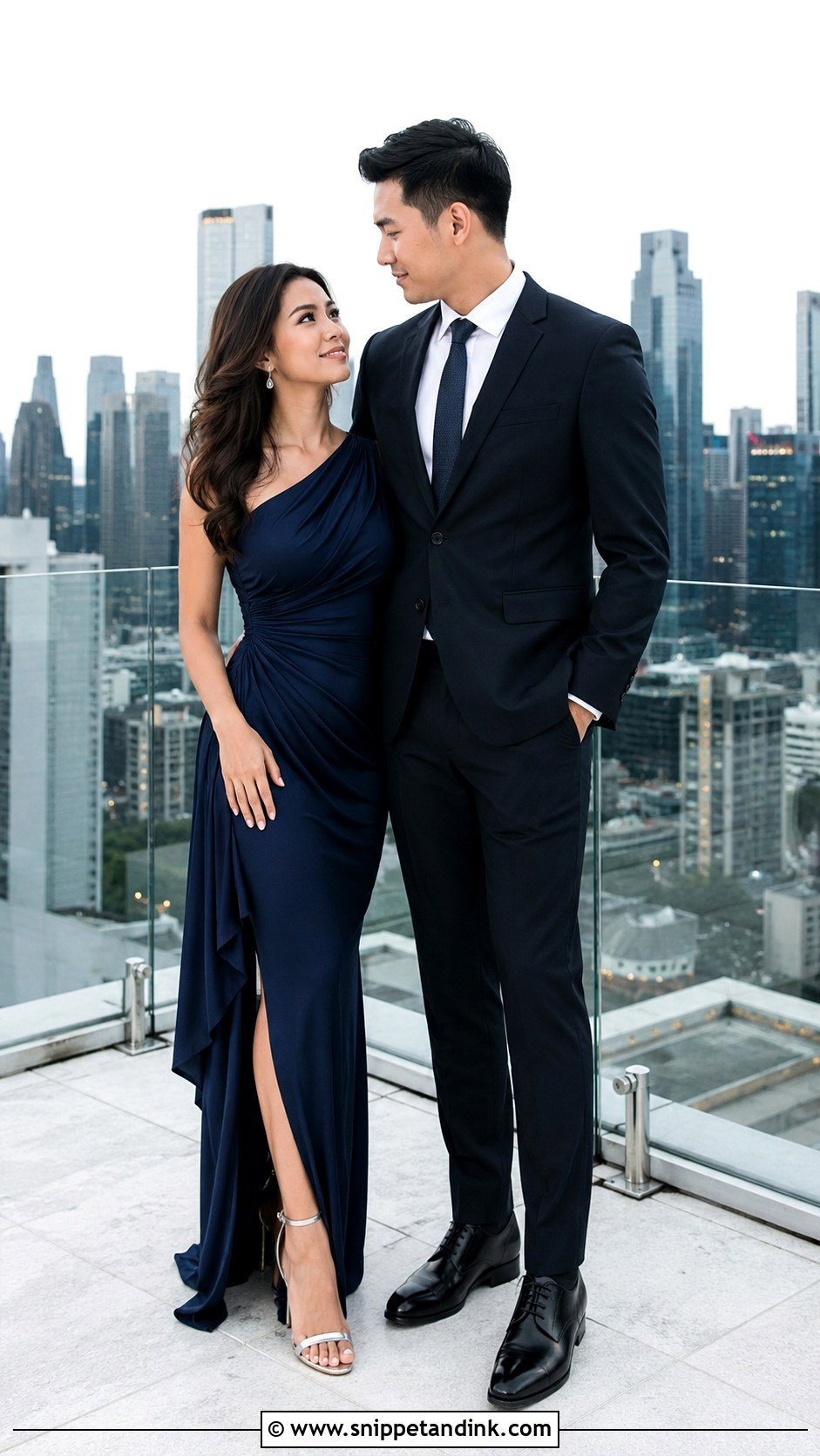 Rooftop Prenup Evening Gown Outfit - Snippet and Ink - 25 Prenup Outfit Ideas Philippines