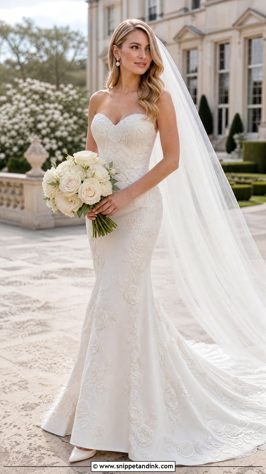 Rose Embroidered Wedding Dress - Snippet and Ink - 20 Wedding Dress Flowers Embroidery