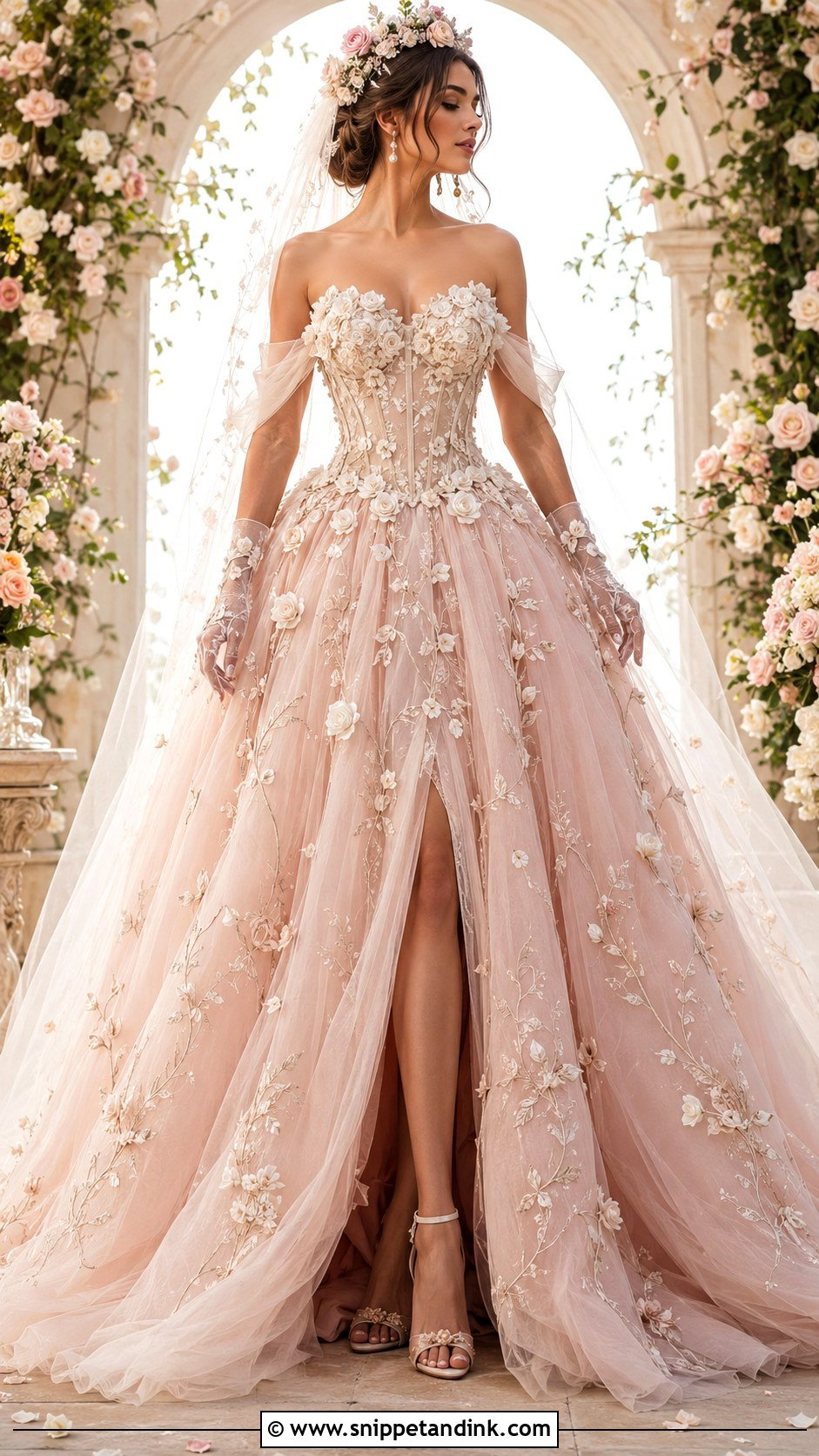 Rose Fantasy Wedding Dress Art - Snippet and Ink - 20 Fantasy Wedding Dress Art Ideas