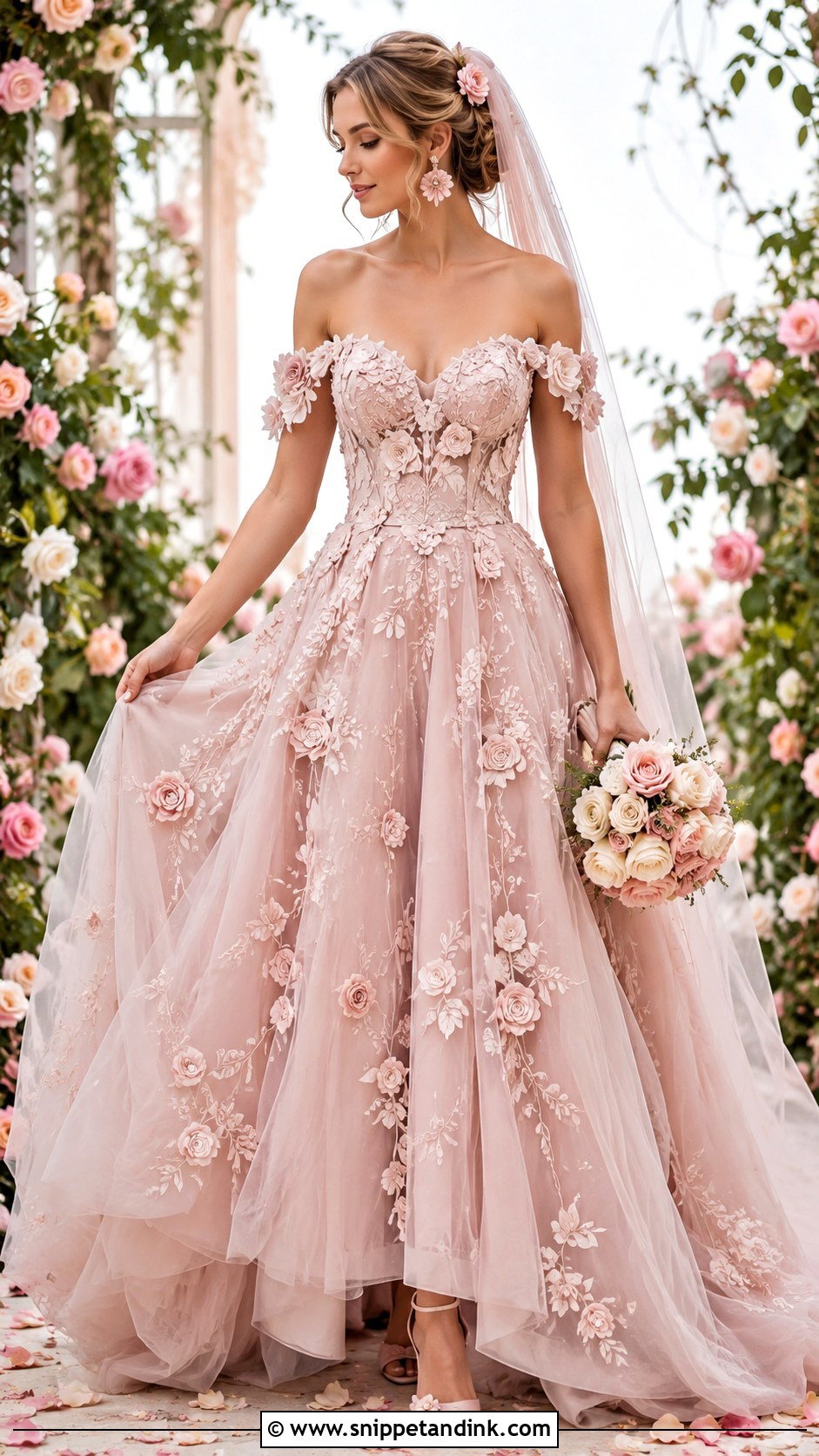 Rose Goddess Wedding Dress - Snippet and Ink - 20 Fantasy Goddesses Wedding Dress Ideas