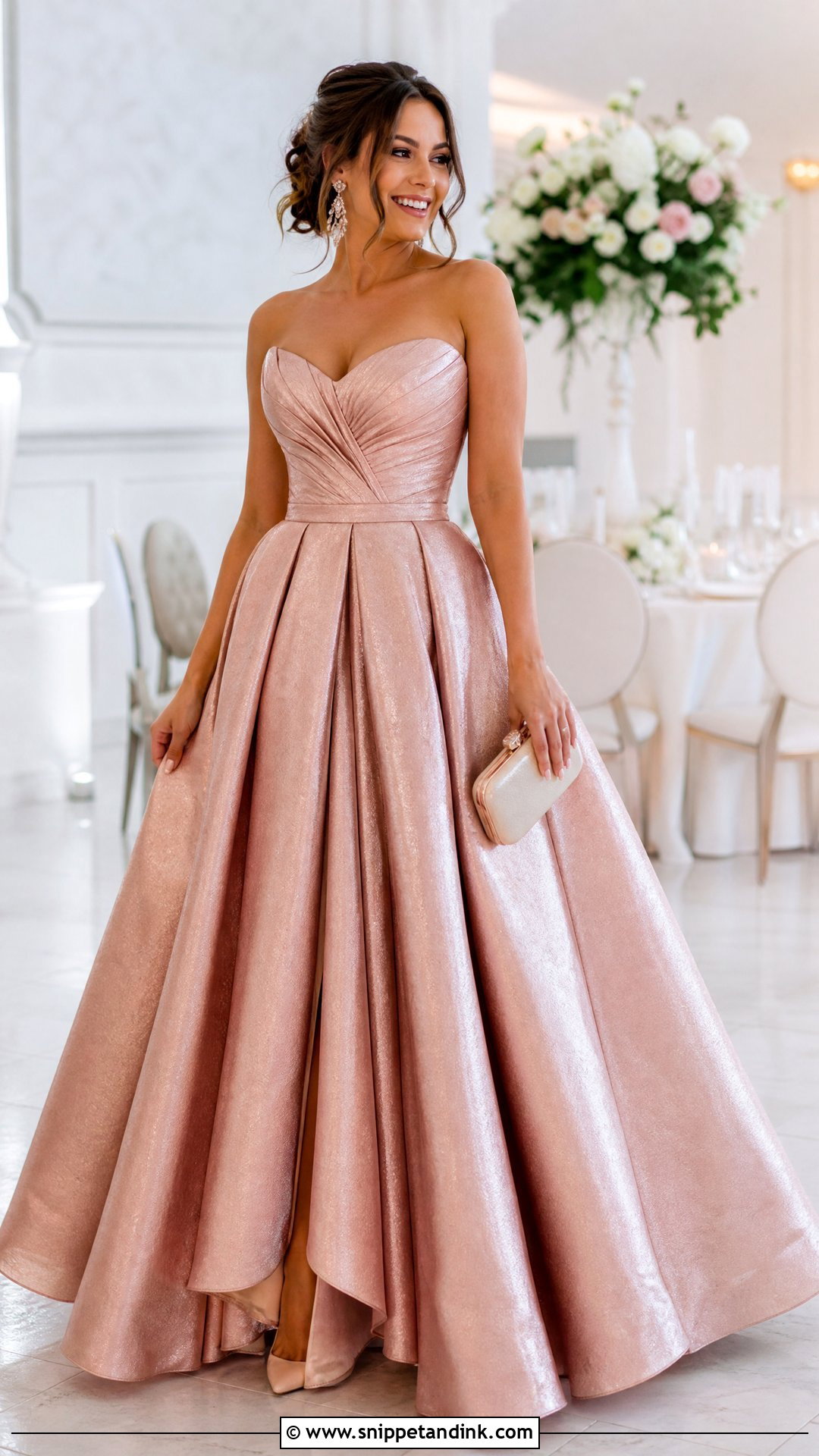 Rose Gold Ball Gown - Snippet and Ink - 25 Golden Ball Gown Ideas