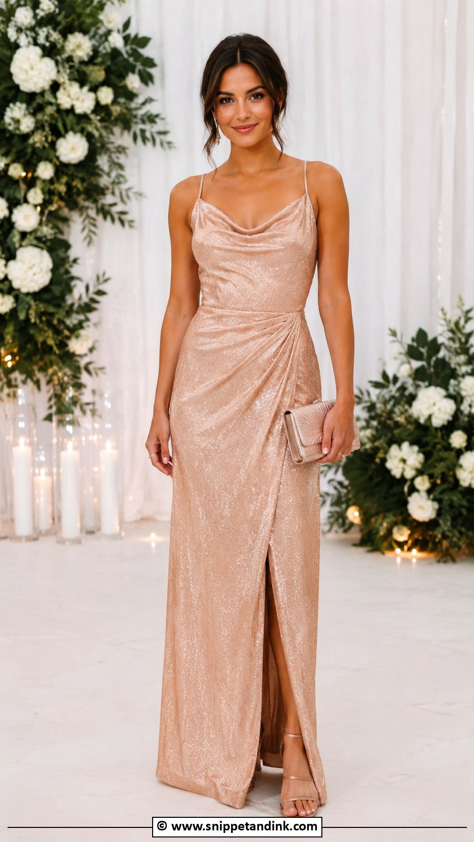 Rose Gold Bridesmaid Dress - Snippet and Ink - 30 Bridal Maid Dress Ideas