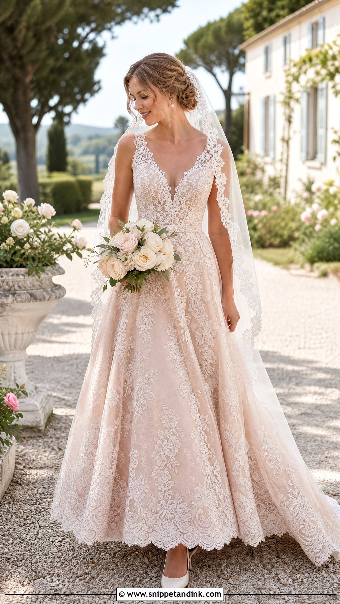Rose Gold Lace Wedding Dress - Snippet and Ink - 20 Rose Gold Wedding Dress the Bride Ideas