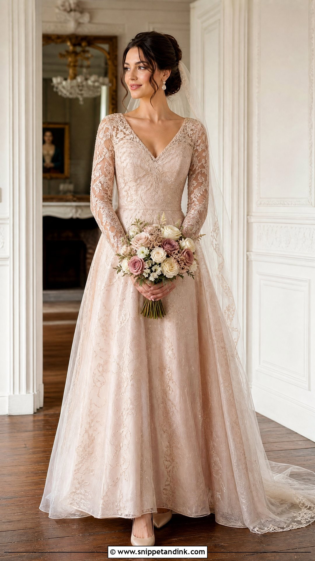 Rose Gold Long Sleeve Wedding Dress - Snippet and Ink - 20 Rose Gold Wedding Dress the Bride Ideas
