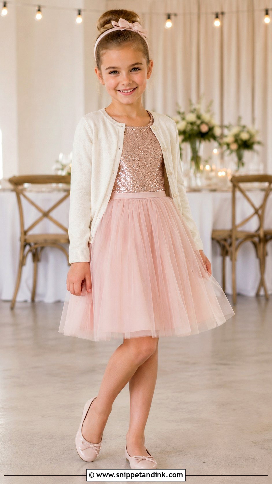 Rose Gold Sequin Girls Wedding Dress - Snippet and Ink - 20 Girls Kids Wedding Dresses