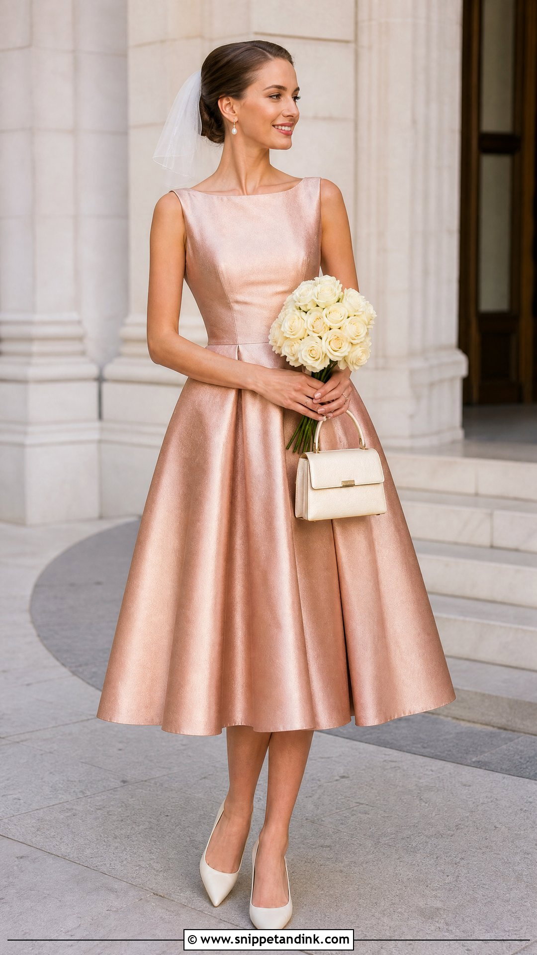 Rose Gold Tea Length Wedding Dress - Snippet and Ink - 20 Rose Gold Wedding Dress the Bride Ideas