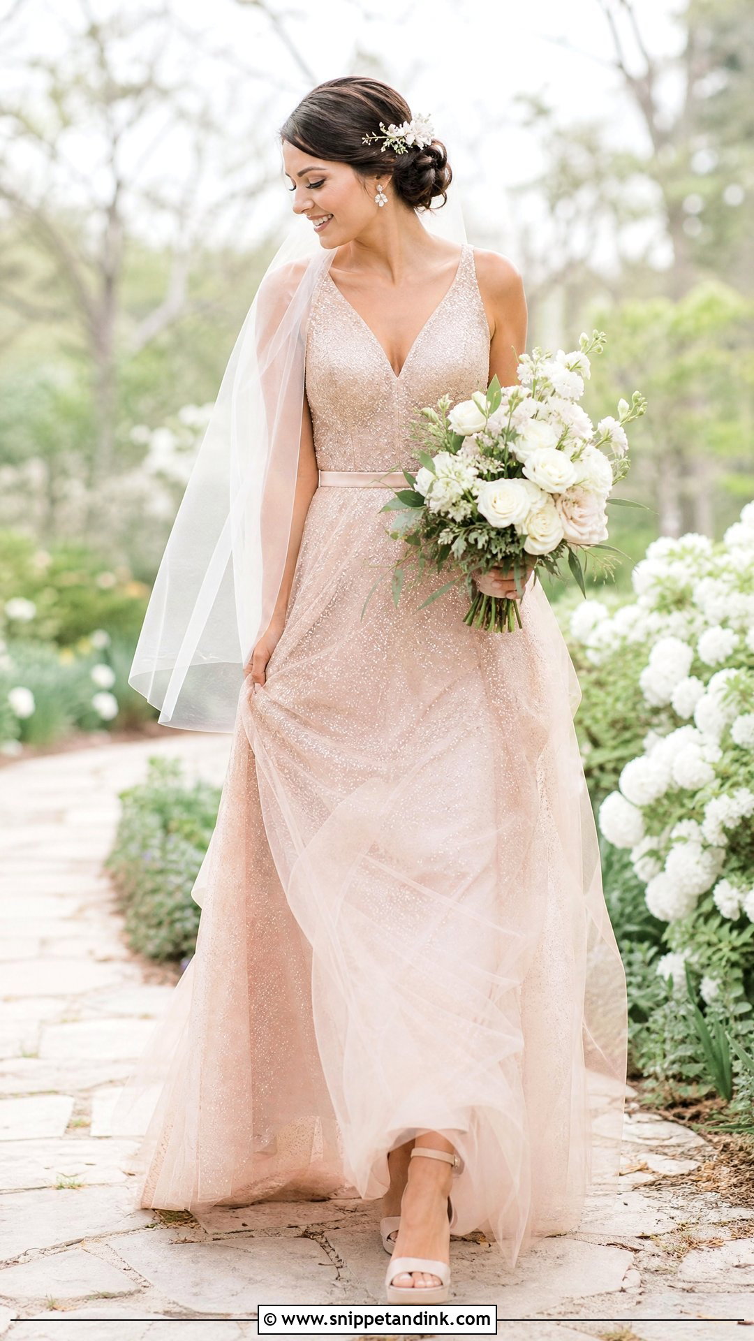 Rose Gold Tulle Wedding Dress - Snippet and Ink - 20 Rose Gold Wedding Dress the Bride Ideas