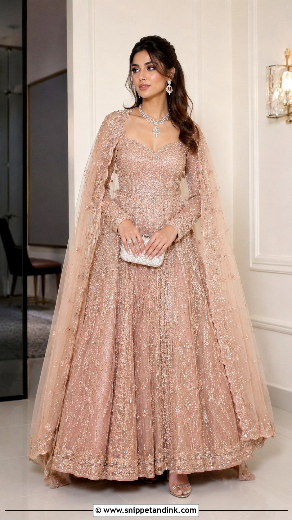Rose Gold Valima Dress - Snippet and Ink - 25 Valima Dress for Bride Ideas