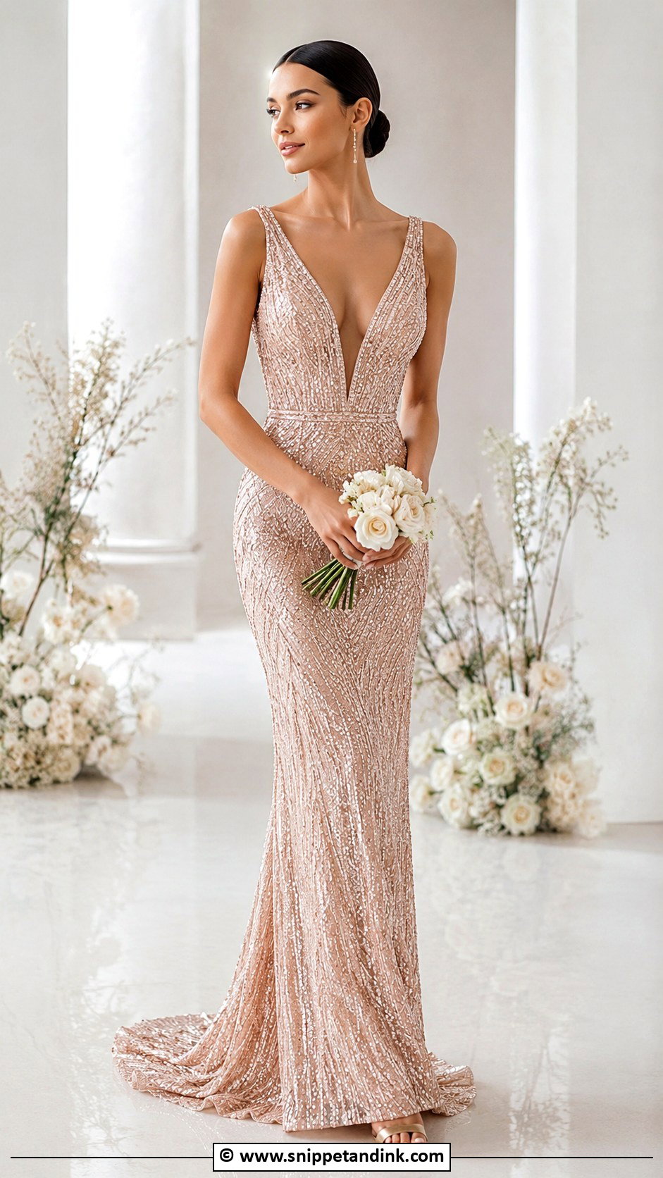 Rose Gold Wedding Dress - Snippet and Ink - 25 Non Traditional Wedding Dress Colors