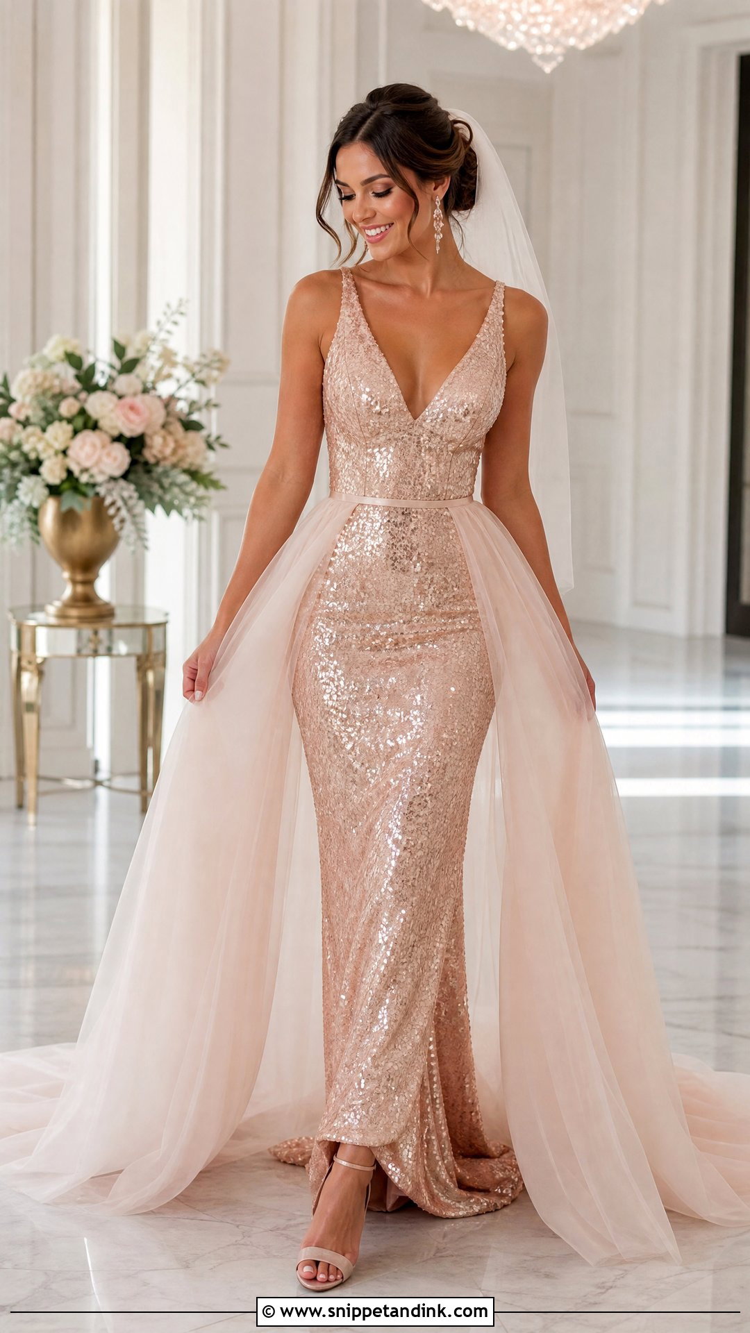 Rose Gold Wedding Dress - Snippet and Ink - 20 Wedding Dress Color Ideas