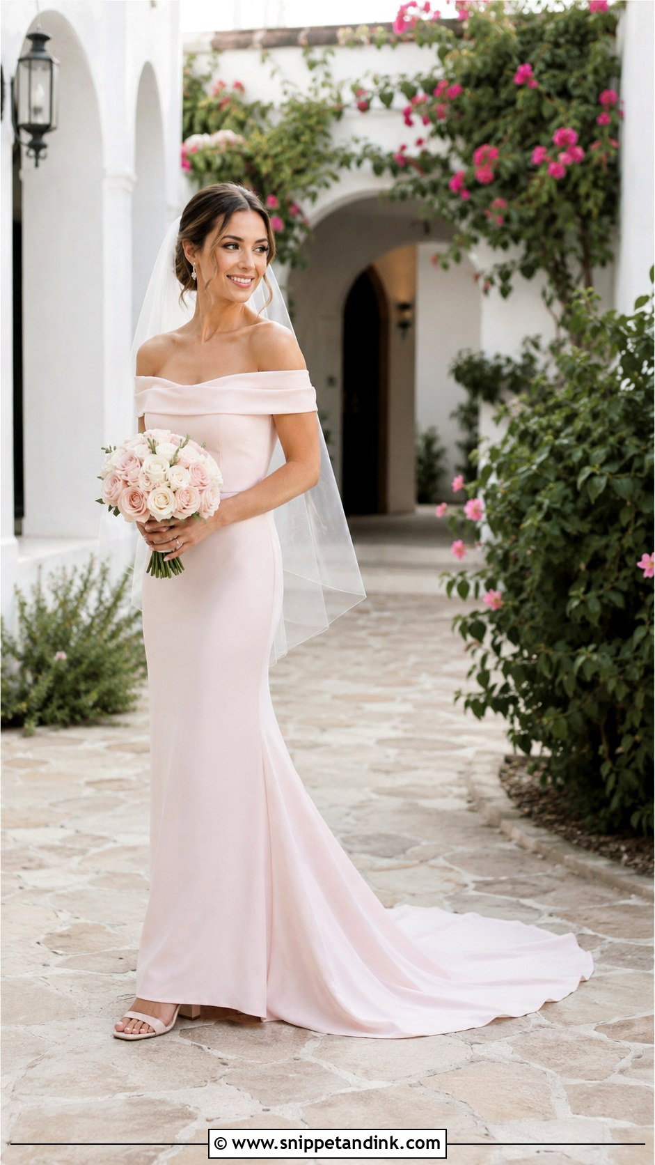 Rose Wedding Dress With Short Train - Snippet and Ink - 25 Rose Wedding Dress Ideas