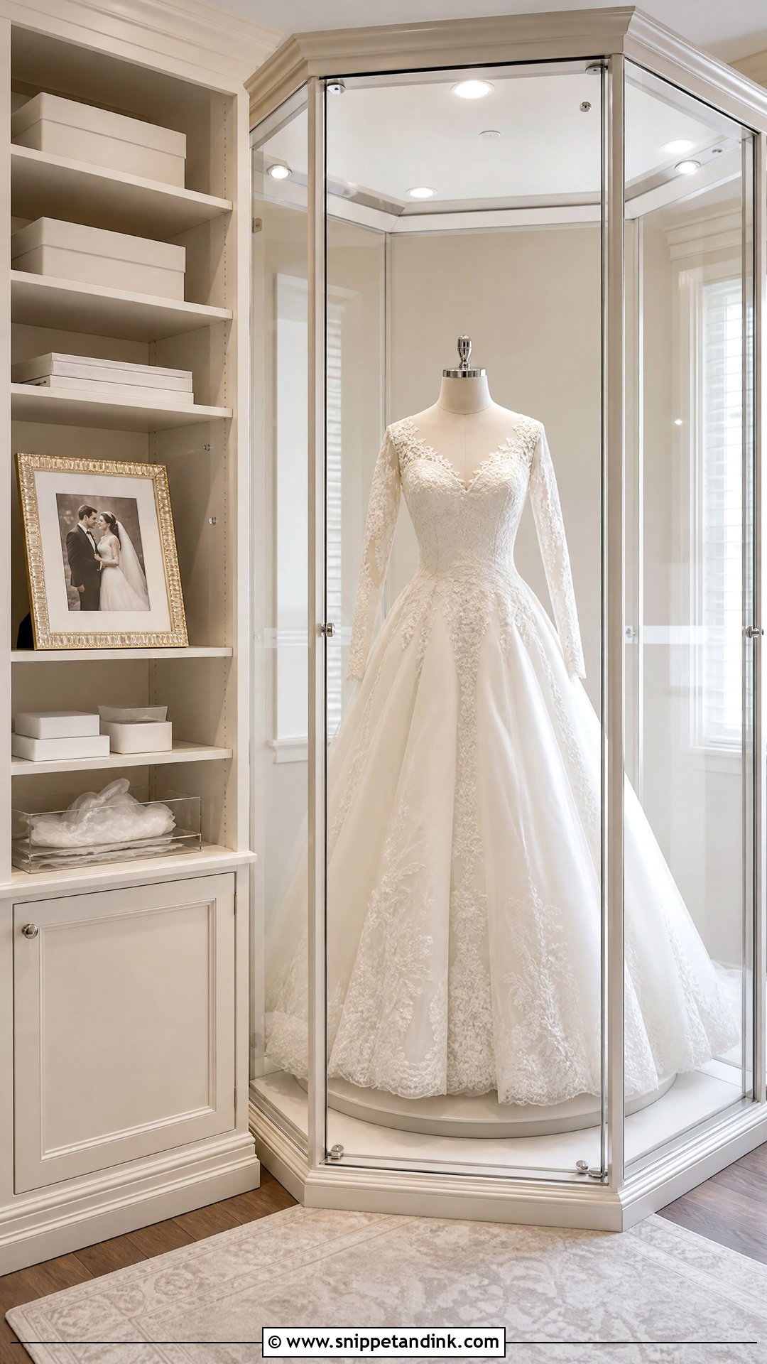 Rotating Wedding Dress Display and Storage - Snippet and Ink - 20 Wedding Dress Display in Closet Ideas