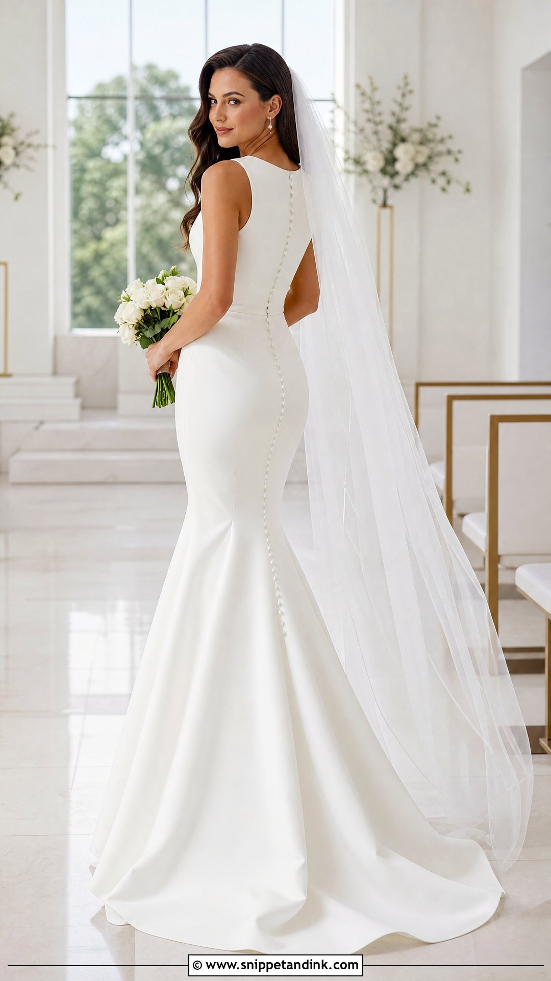 Round Neck Mermaid Wedding Dress - Snippet and Ink - 20 Round Neck Wedding Dress Ideas