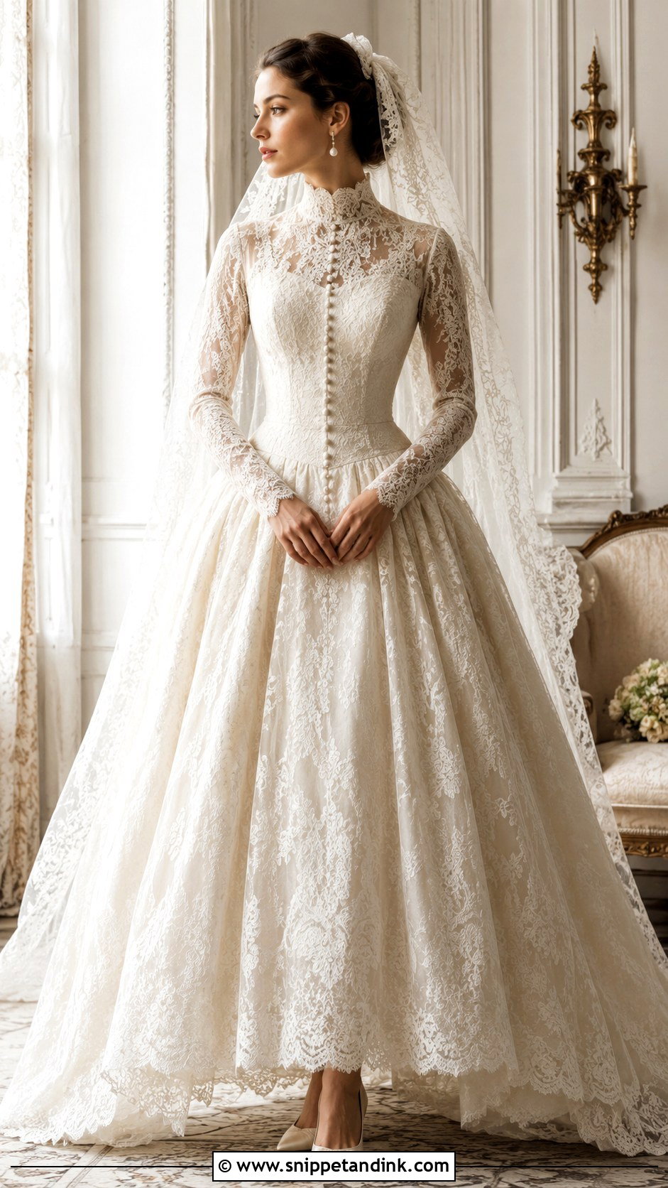 Royal A Line Wedding Dress - Snippet and Ink - 25 Royalty Wedding Dress Ideas