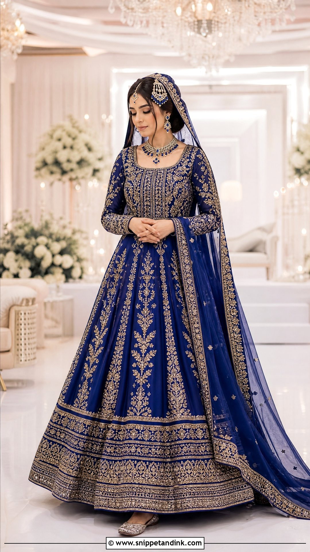 Royal Blue Afghan Wedding Dress - Snippet and Ink - 20 Afghan Wedding Dresses