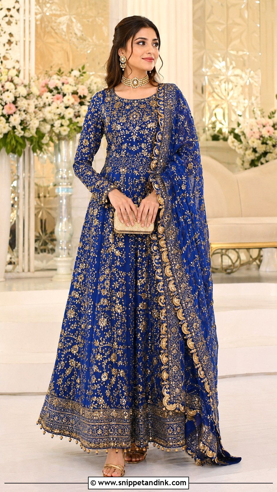 Royal Blue Agha Noor Bridal Maxi - Snippet and Ink - 20 Agha Noor Bridal Ideas