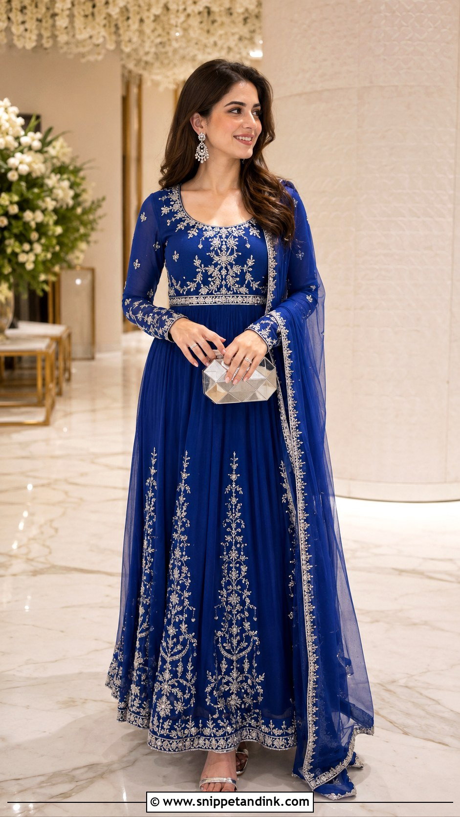 Royal Blue Anarkali Dress - Snippet and Ink - 20 Grand Anarkali Dress Ideas