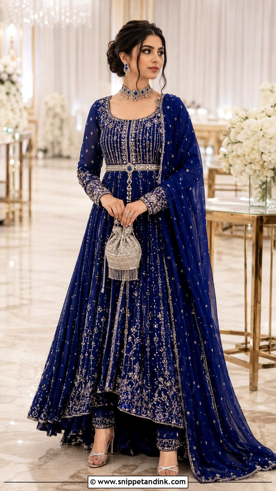 Royal Blue Bridal Anarkali Suit - Snippet and Ink - 20 Bridal Anarkali Suits Brides