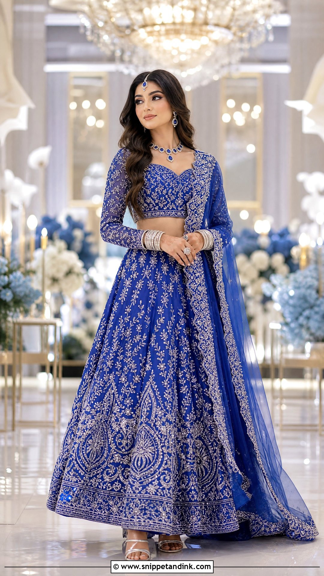 Royal Blue Bridal Lehenga - Snippet and Ink - 20 Royal Indian Bride Outfit Ideas