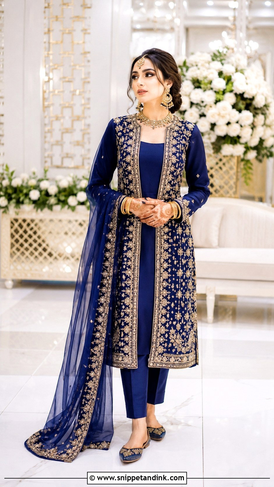 Royal Blue Bridal Punjabi Jacket Suit - Snippet and Ink - 20 Bridal Punjabi Suits Wedding Outfits