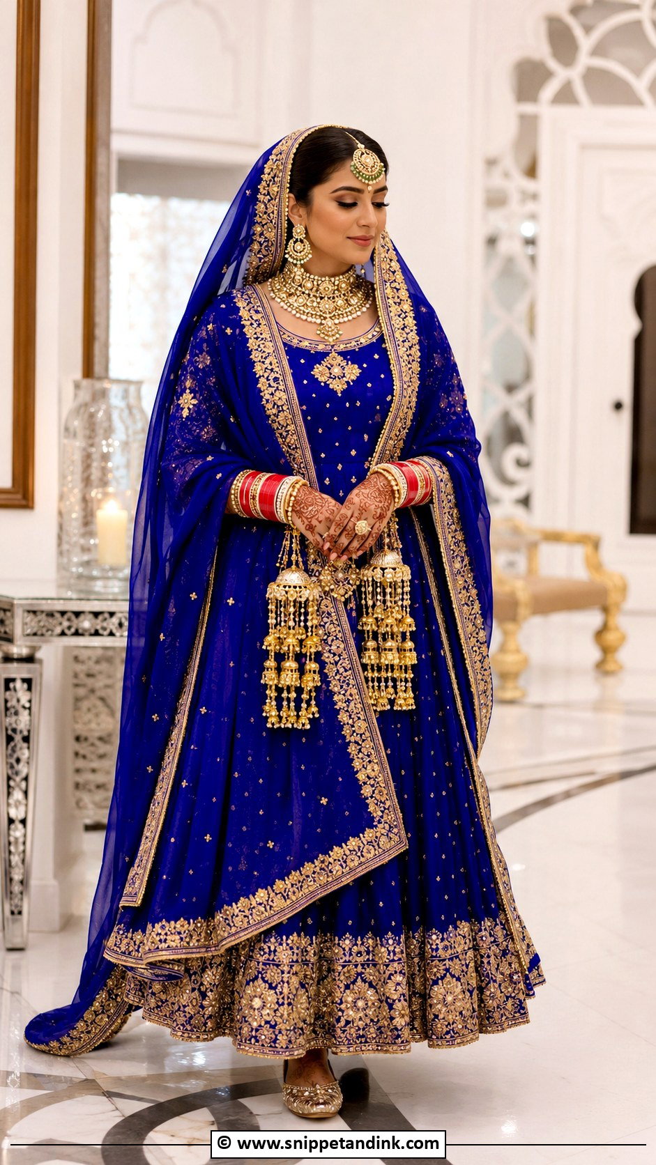 Royal Blue Bridal Suit - Snippet and Ink - 25 Bridal Suits Punjabi Sikh Bride