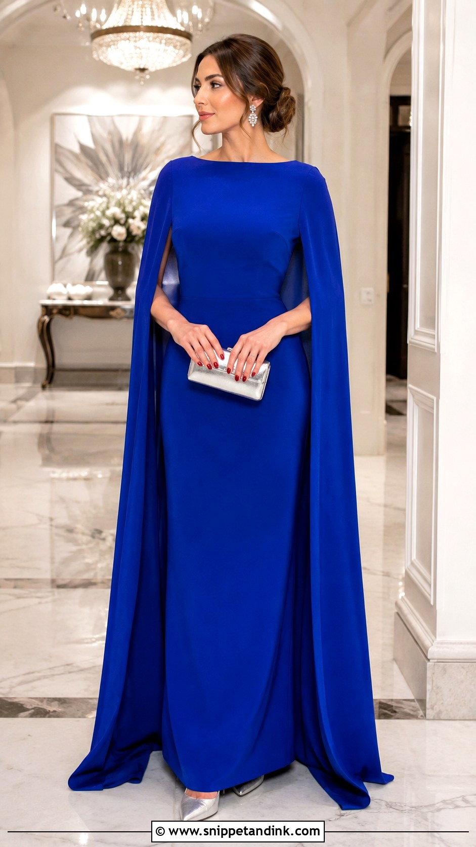 Royal Blue Cape Empress Gown - Snippet and Ink - 20 Empress Dress Gowns