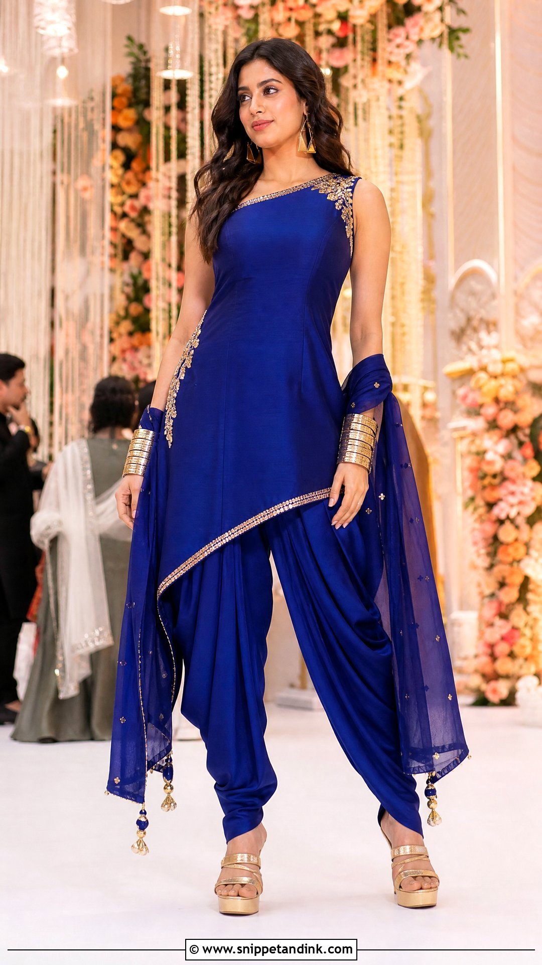 Royal Blue Dhoti Salwar Suit - Snippet and Ink - 20 Wedding Salwar Suits