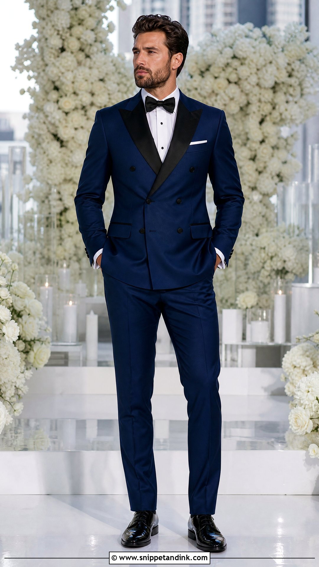 Royal Blue Double Breasted Tuxedo - Snippet and Ink - 20 Royal Blue Tuxedo Wedding Ideas