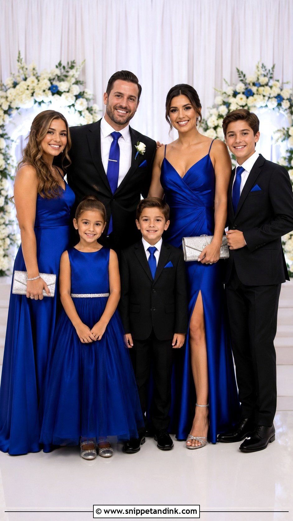 Royal Blue Family Wedding Outfit - Snippet and Ink - 25 Matching Family Outfits for Wedding