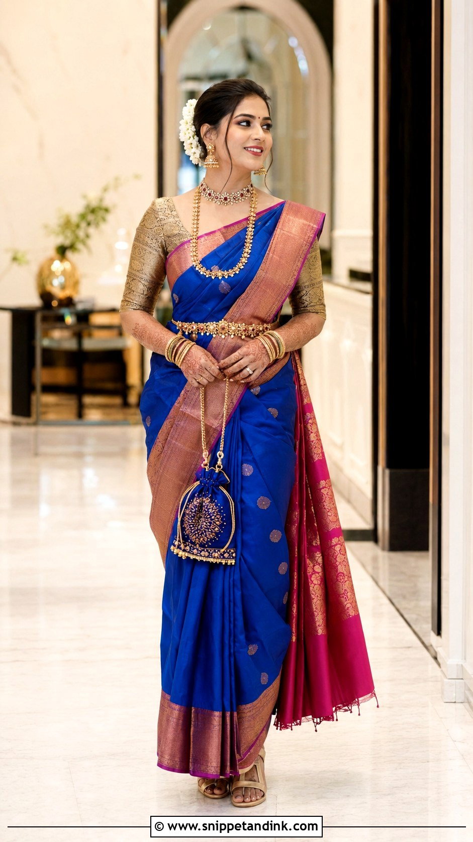 Royal Blue GSB Konkani Bride - Snippet and Ink - 20 Gsb Konkani Bride Ideas