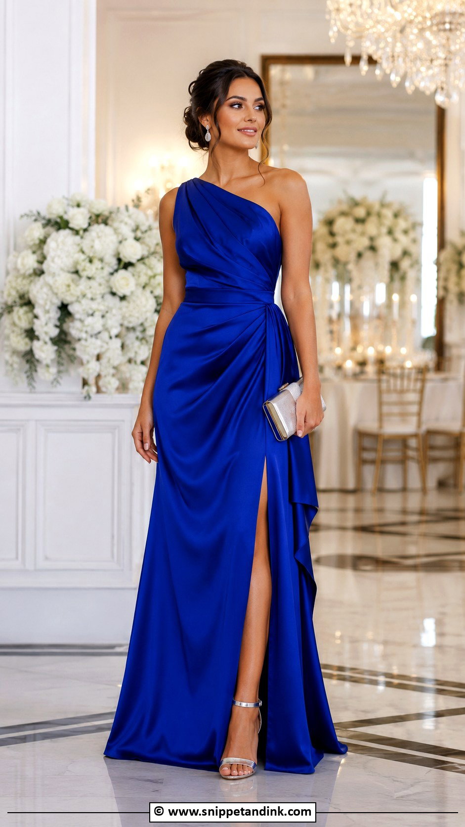 Royal Blue Gown Brides Sister Dress - Snippet and Ink - 30 Bride's Sister Dress Ideas
