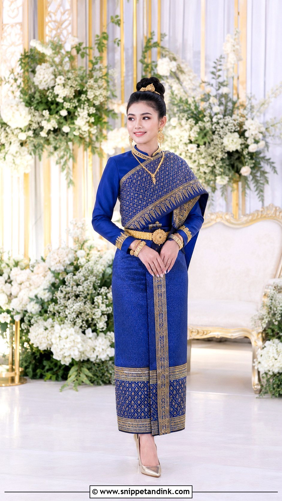 Royal Blue Lao Wedding Dress - Snippet and Ink - 20 Lao Wedding Dress Ideas