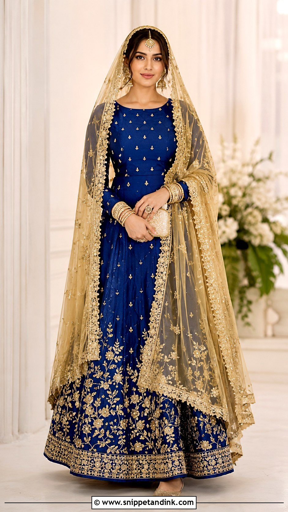 Royal Blue Lehenga Anand Karaj Outfit - Snippet and Ink - 30 Anand Karaj Outfit Ideas