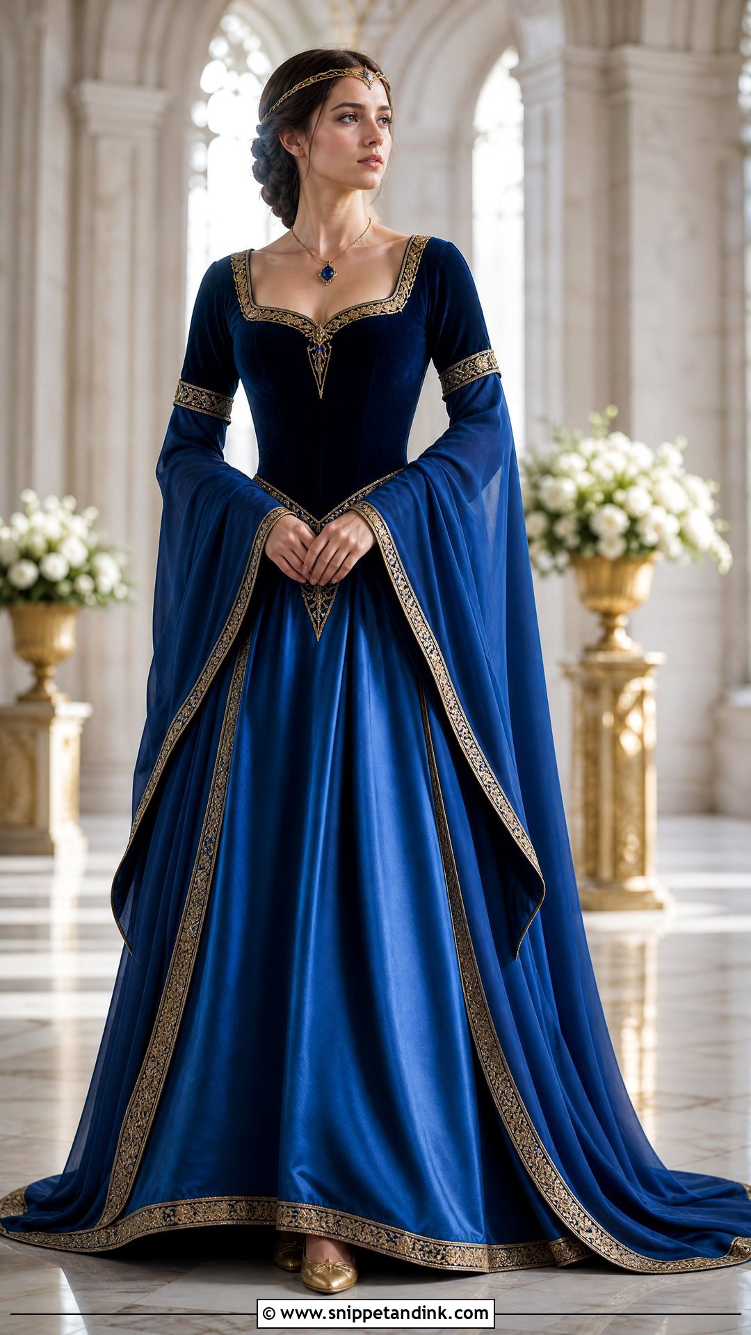 Royal Blue Medieval Fantasy Wedding Dress - Snippet and Ink - 25 Medieval Fantasy Wedding Dress Ideas