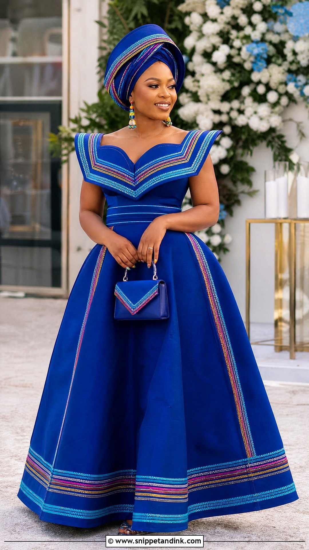Royal Blue Pedi Wedding Dress - Snippet and Ink - 20 Traditional Pedi Wedding Dresses