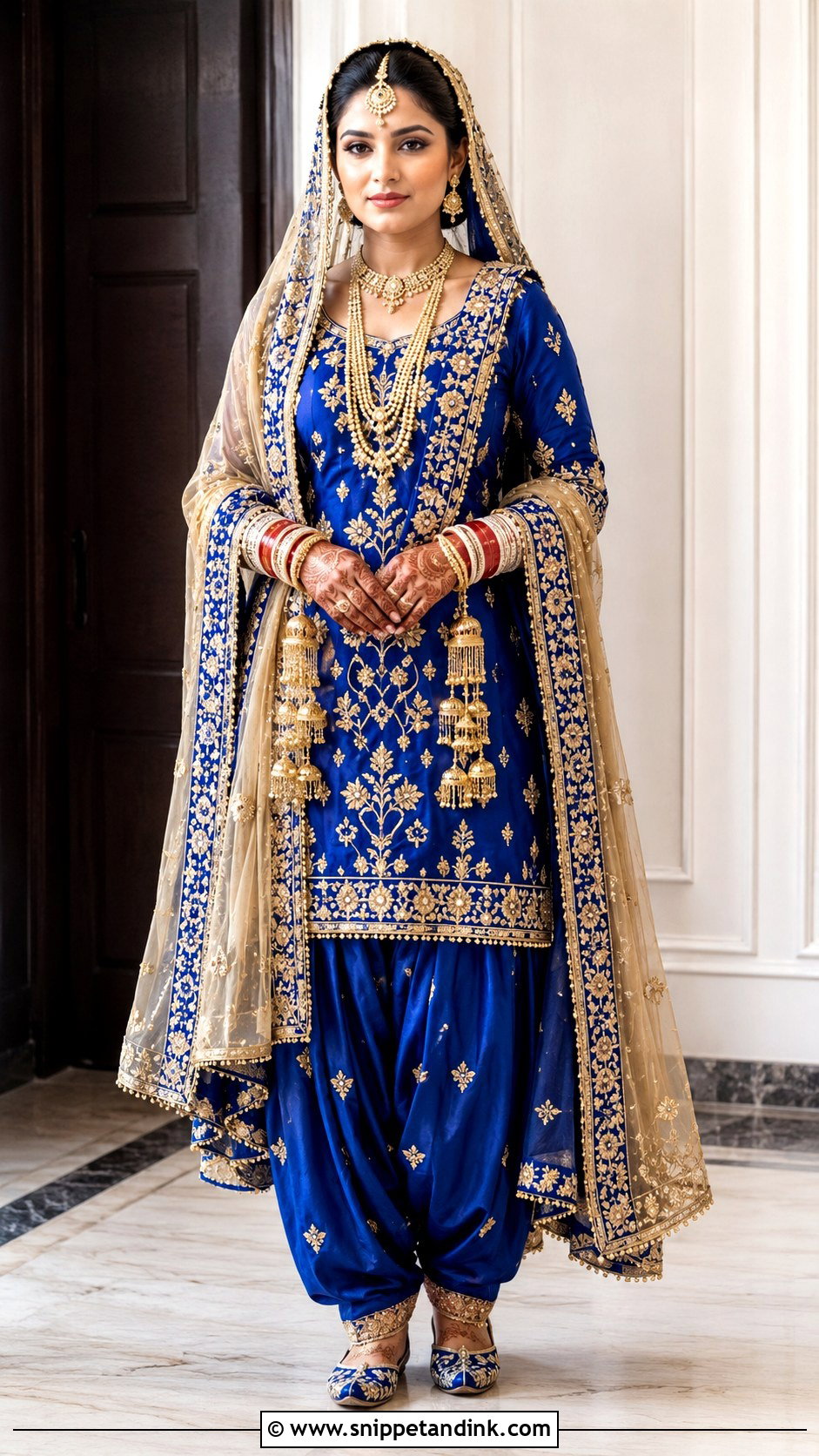 Royal Blue Punjabi Bridal Salwar Suit - Snippet and Ink - 25 Punjabi Wedding Suit Bridal Sikh Bride Ideas